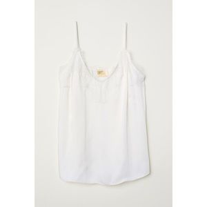 H&M Satin Camisole Top with Lace